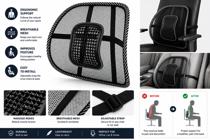 BackRelief™ Lumbar Support Cushion